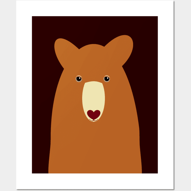 CINNAMON BEAR PORTRAIT Wall Art by JeanGregoryEvans1